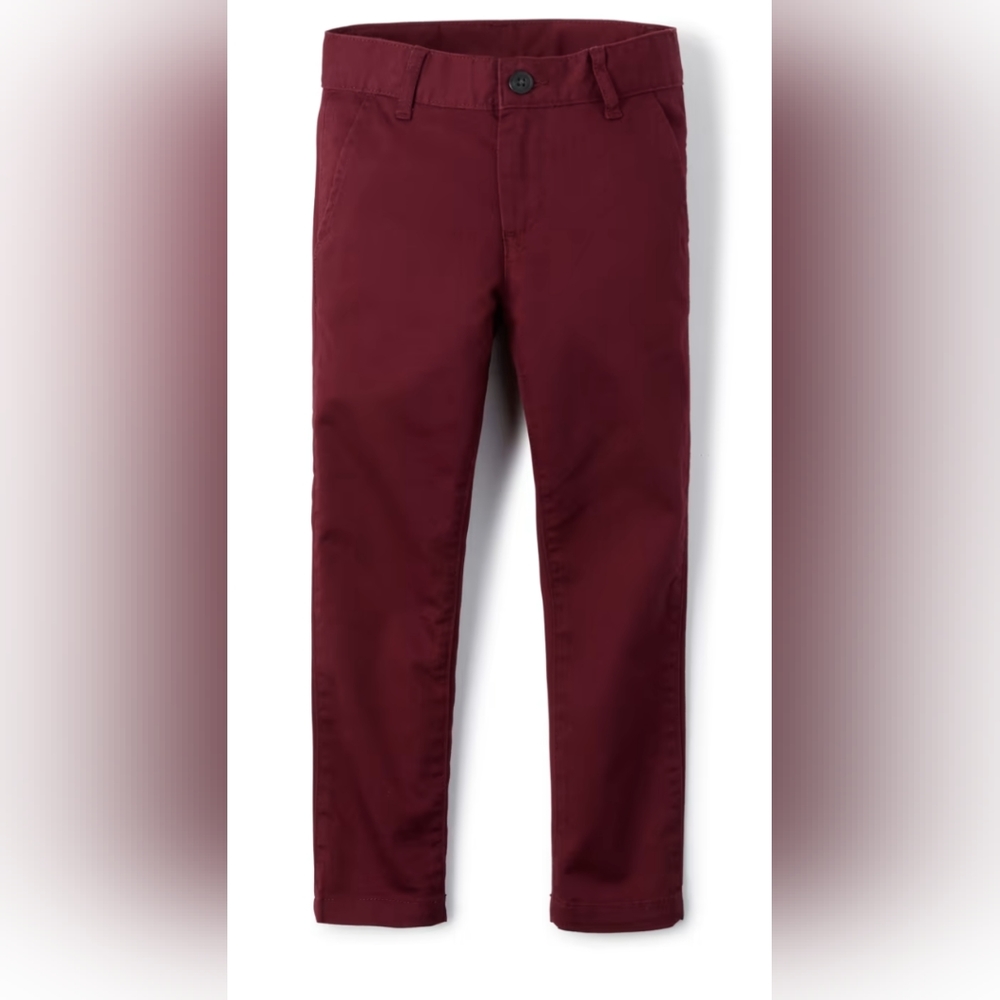 NWOT The Children's Place Toddler Boy Burgundy Stretch Skinny Chino Pants